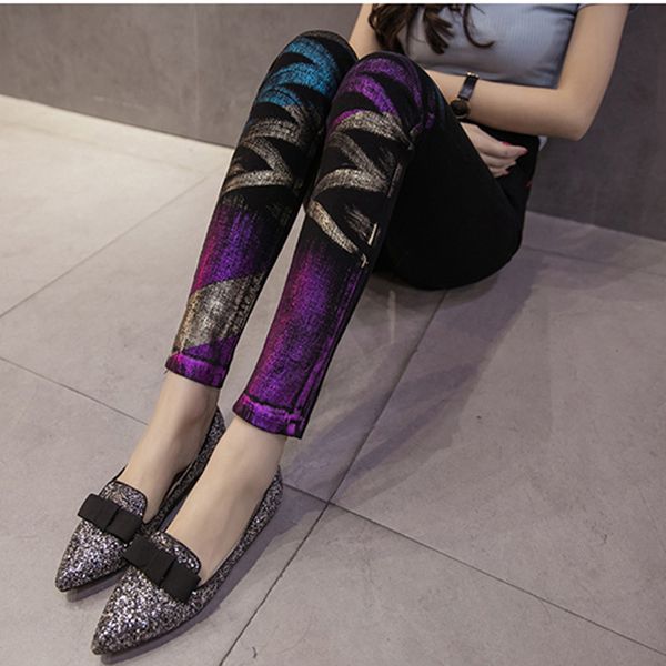 d 1058 violet european spring goods new tide of fashion personality bronzing black elastic jeans feet pants panty, Blue
d 1058 violet european spring goods new tide of fashion personality bronzing black elastic jeans feet pants panty, Blue