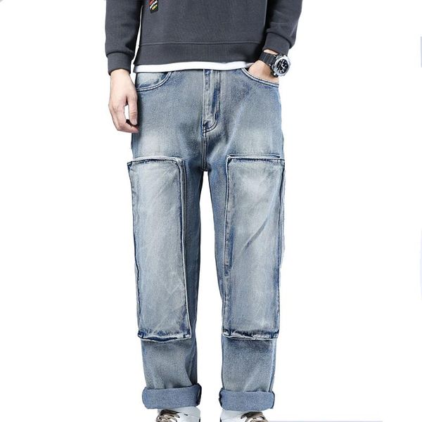 men's jeans men retro baggy washed high street fashion multi-pocket denim pants plus size 42 44 46 male hiphop skateboard, Blue
men's jeans men retro baggy washed high street fashion multi-pocket denim pants plus size 42 44 46 male hiphop skateboard, Blue
