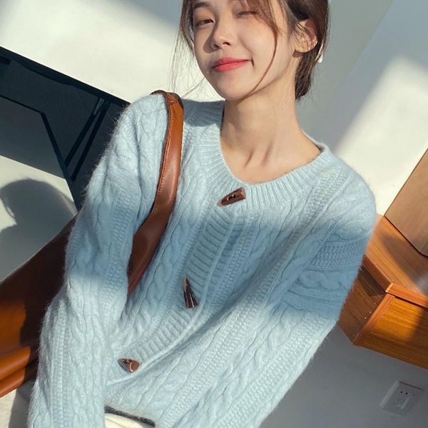 women's knits & tees 2021 chic button knitted cardigans fashion vintage autumn o-neck long sleeve single breasted women sweaters coat f, White
women's knits & tees 2021 chic button knitted cardigans fashion vintage autumn o-neck long sleeve single breasted women sweaters coat f, White