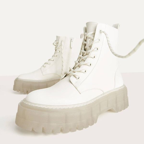 boots 2021 pvc transparent heel ankle for women white lace up platform autumn ins motorcycle, Black
boots 2021 pvc transparent heel ankle for women white lace up platform autumn ins motorcycle, Black