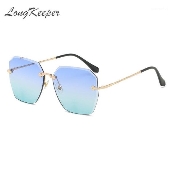 longkeeper designer rimless sunglasses women oversized irregular driving goggle blue green shades 2021 oculos, White;black
longkeeper designer rimless sunglasses women oversized irregular driving goggle blue green shades 2021 oculos, White;black