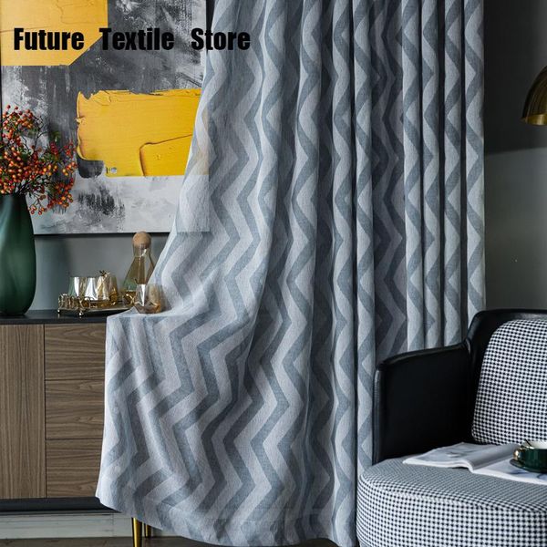 curtain & drapes modern simple blue gray geometric stripes living room semi-shading bedroom finished product customization
curtain & drapes modern simple blue gray geometric stripes living room semi-shading bedroom finished product customization