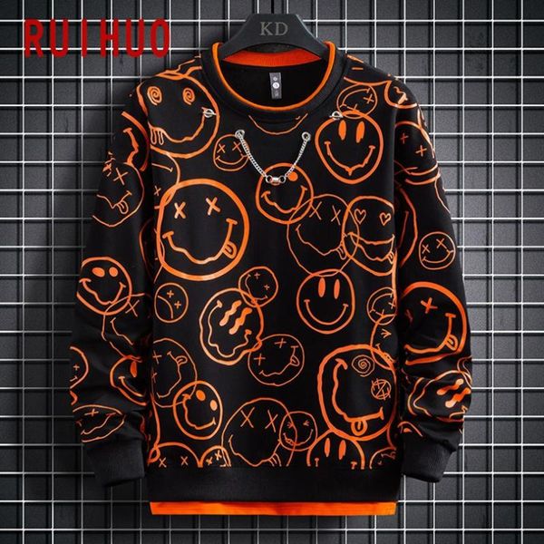 men's hoodies & sweatshirts ruihuo print casual sweatshirt men clothing harajuku japan style streetwear m-3xl 2021 arrivals, Black
men's hoodies & sweatshirts ruihuo print casual sweatshirt men clothing harajuku japan style streetwear m-3xl 2021 arrivals, Black