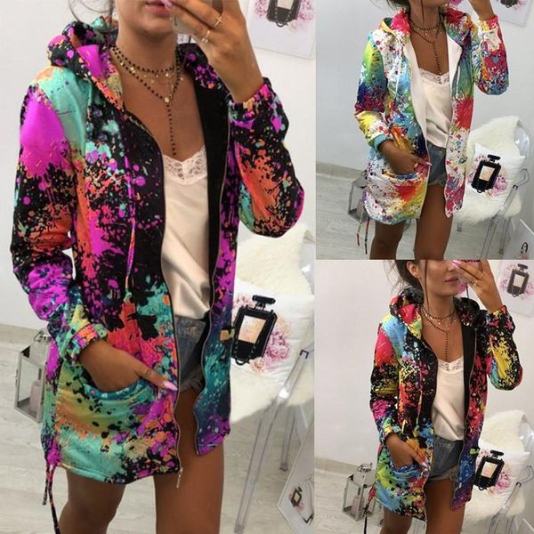 women's jackets print jacket zipper hooded pocket long tie dyeing windbreaker thin sweatshirt overcoat women autumn and winter warm coa, Black;brown
women's jackets print jacket zipper hooded pocket long tie dyeing windbreaker thin sweatshirt overcoat women autumn and winter warm coa, Black;brown