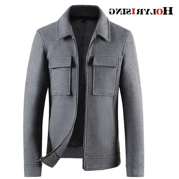 men's wool & blends luxury winter coats turn collar overcoats pockets casaco masculino zipper soft shorts 18954-5, Black 
men's wool & blends luxury winter coats turn collar overcoats pockets casaco masculino zipper soft shorts 18954-5, Black