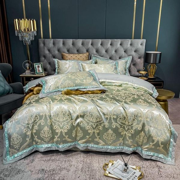 bedding sets vintage luxury silky smooth satin jacquard cotton duvet cover set soft 4pcs king bed sheet pillowcases
bedding sets vintage luxury silky smooth satin jacquard cotton duvet cover set soft 4pcs king bed sheet pillowcases