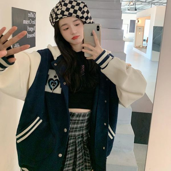 women's jackets kpop harajuku loose baseball suit female autumn winter thicken fleece warm hoody preppy casual mujer oversized outerwea, Black;brown
women's jackets kpop harajuku loose baseball suit female autumn winter thicken fleece warm hoody preppy casual mujer oversized outerwea, Black;brown