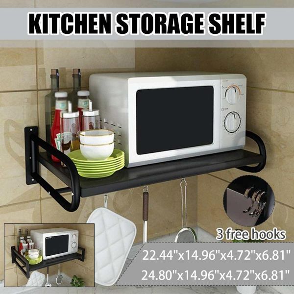 hooks & rails wall mounted rack metal kitchen storagde microwave oven organizer holder seasoning bottle tool shelf
hooks & rails wall mounted rack metal kitchen storagde microwave oven organizer holder seasoning bottle tool shelf