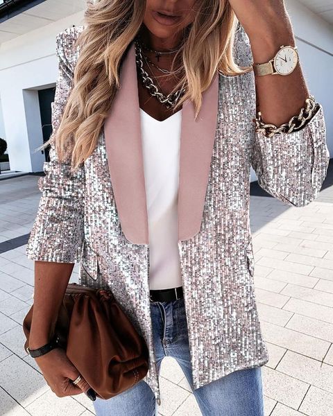 women's suits & blazers 2022 spring autumn fashion women plaid printing silver wire fabric no lining elegance casual office lady coats, White;black
women's suits & blazers 2022 spring autumn fashion women plaid printing silver wire fabric no lining elegance casual office lady coats, White;black