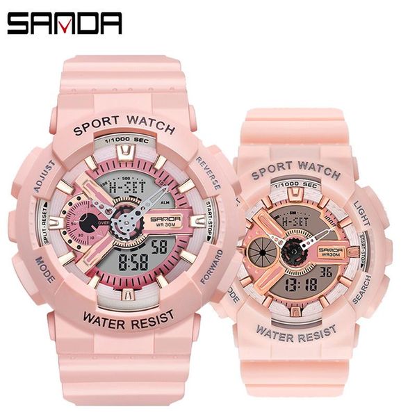 wristwatches relogio feminino digital 2021 sanda rose gold white sport women watches fashion led ladies watch montre homme, Slivery;brown
wristwatches relogio feminino digital 2021 sanda rose gold white sport women watches fashion led ladies watch montre homme, Slivery;brown