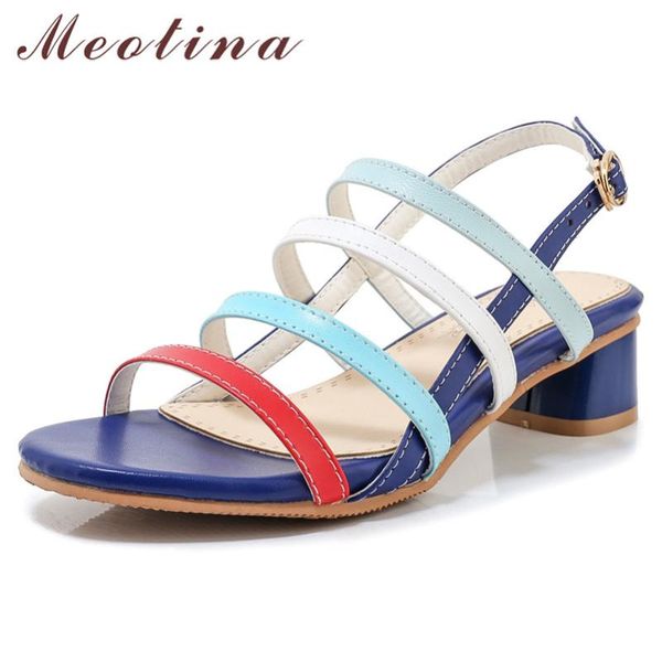dress shoes meotina narrow band women mid heel sandals buckle thick heels ladies footwear summer female white size 12, Black
dress shoes meotina narrow band women mid heel sandals buckle thick heels ladies footwear summer female white size 12, Black