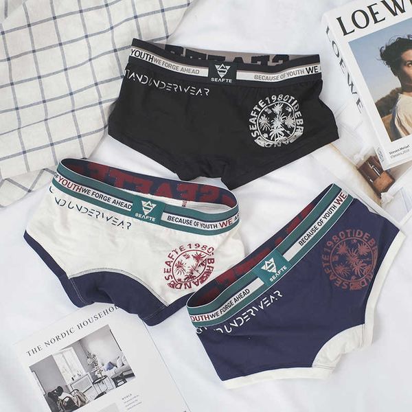 seafte 3pcs cotton mens underwear thin section breathable personality plant printing underpants simple fashion boys boxer 210707, Black;white
seafte 3pcs cotton mens underwear thin section breathable personality plant printing underpants simple fashion boys boxer 210707, Black;white