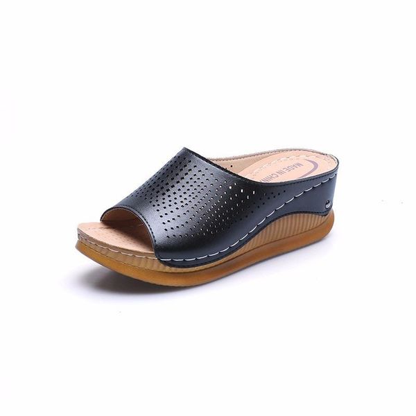slippers shoes woman sandals high heels women flat casual summer genuine platform, Black
slippers shoes woman sandals high heels women flat casual summer genuine platform, Black