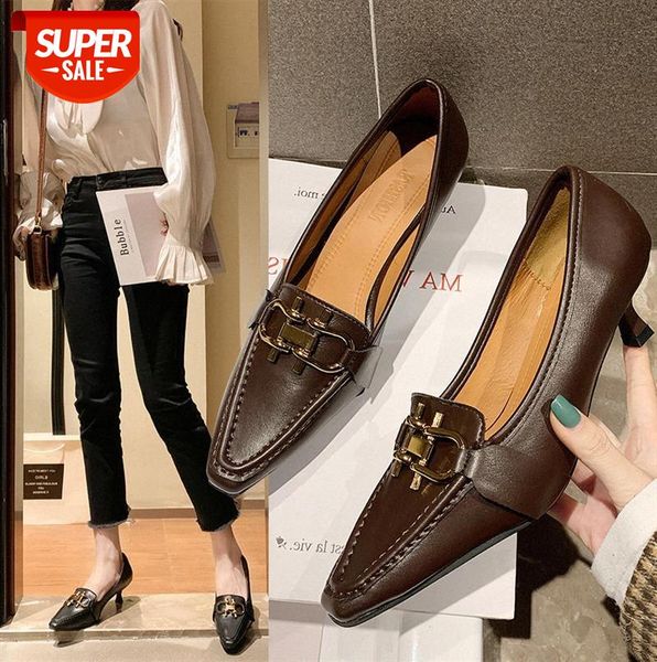 retro single shoes women's mid-heel british style small square toe metal buckle cat heel shallow mouth stiletto #lo3u, Black
retro single shoes women's mid-heel british style small square toe metal buckle cat heel shallow mouth stiletto #lo3u, Black