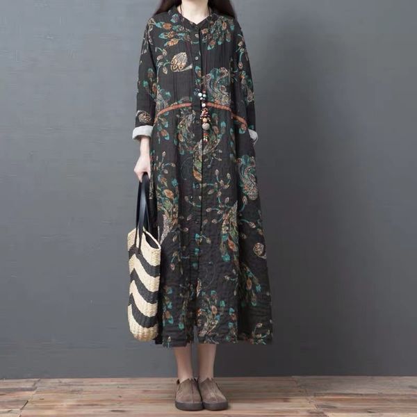 johnature spring retro floral print o-neck pockets long sleeve plus size dress loose comfortable women patchwork dress 210521, Black;gray
johnature spring retro floral print o-neck pockets long sleeve plus size dress loose comfortable women patchwork dress 210521, Black;gray