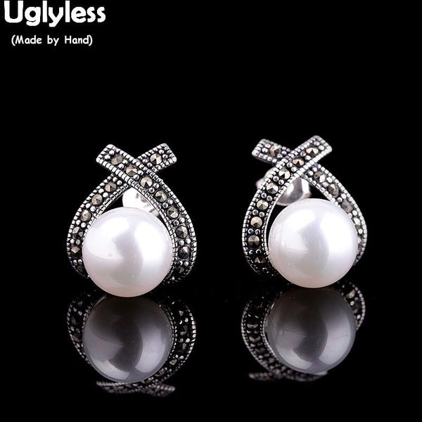 uglyless exotic thai silver cross stud earrings for women 925 gemstones pearl chalcedony brincos jewelry e1453, Golden;silver
uglyless exotic thai silver cross stud earrings for women 925 gemstones pearl chalcedony brincos jewelry e1453, Golden;silver