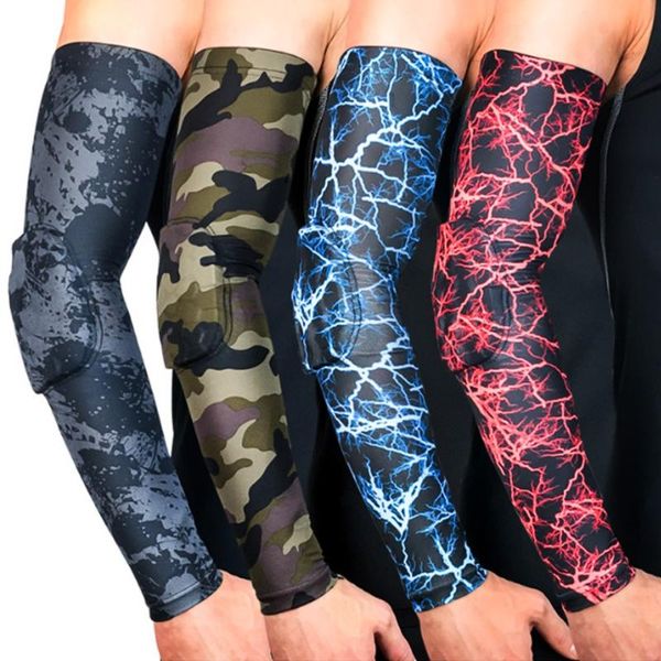 elbow & knee pads sports arm compression sleeve cover anti-slip anti-collision uv sun protection basketball protector gear, Black;gray