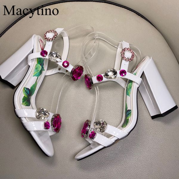sandals luxury gemstone summer block heel open toe t-strap formal shoes women's white leather qki6, Black
sandals luxury gemstone summer block heel open toe t-strap formal shoes women's white leather qki6, Black