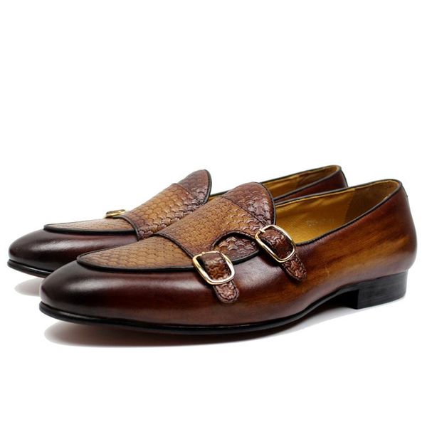dress shoes felix chu autumn stylish men loafers black brown genuine leather print hand painted monk strap men's wedding party
dress shoes felix chu autumn stylish men loafers black brown genuine leather print hand painted monk strap men's wedding party