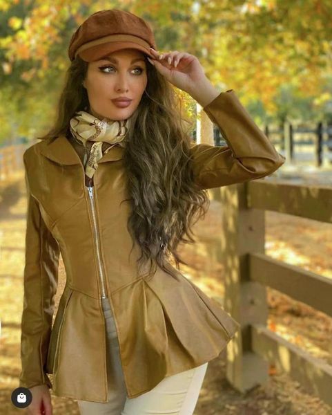 women's jackets 2021 turn-down collar full sleeves high waist zippers short pu leather jacket autumn and winter coat, Black;brown
women's jackets 2021 turn-down collar full sleeves high waist zippers short pu leather jacket autumn and winter coat, Black;brown