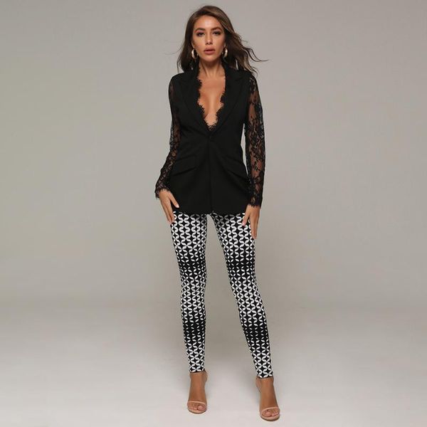 women's two piece pants 2021 adyce spring fashion 2 pieces sets lace long sleeve v neck full women club runway party casual, White
women's two piece pants 2021 adyce spring fashion 2 pieces sets lace long sleeve v neck full women club runway party casual, White