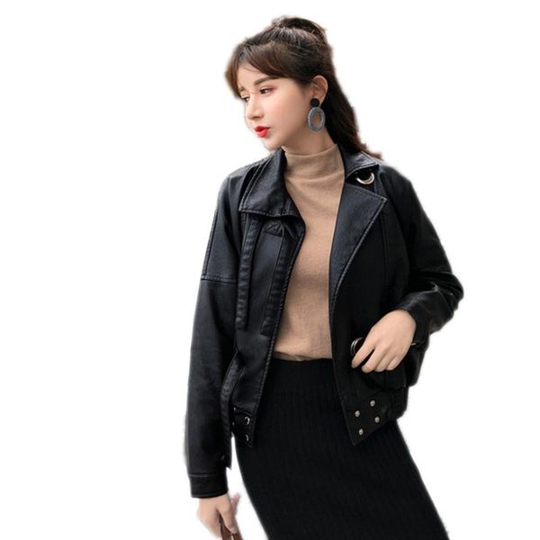 women's leather & faux 2021 fashion spring autumn women brand soft jackets pu black blazer coat motorcycle outerwear rivet lu647
women's leather & faux 2021 fashion spring autumn women brand soft jackets pu black blazer coat motorcycle outerwear rivet lu647