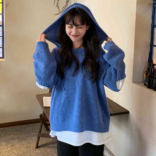 control the trend of korean ins dign hollow feeling fist hoodie knitted loose women's wear in autumn, White;black
control the trend of korean ins dign hollow feeling fist hoodie knitted loose women's wear in autumn, White;black