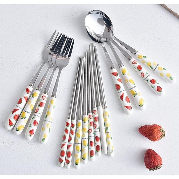 dinnerware sets cute fork spoon cutlery set fruit series ceramic handle stainless steel children chopsticks portable tableware
dinnerware sets cute fork spoon cutlery set fruit series ceramic handle stainless steel children chopsticks portable tableware