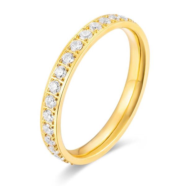 wedding rings finger women's jewelry titanium steel minimalist brilliant cubic zircon eternity proposal ring, Slivery;golden
wedding rings finger women's jewelry titanium steel minimalist brilliant cubic zircon eternity proposal ring, Slivery;golden