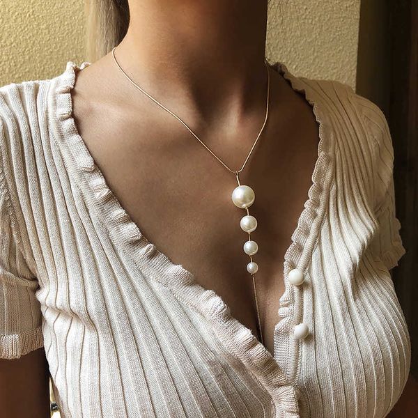 designer necklace vintage simple faux pearl pendant chain on the neck jewelry for women aesthetic clothing accessories gift wholesale, Silver
designer necklace vintage simple faux pearl pendant chain on the neck jewelry for women aesthetic clothing accessories gift wholesale, Silver