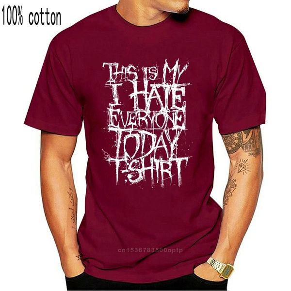 men's t-shirts mens t-shirt this is my i hate everyone today black, White;black