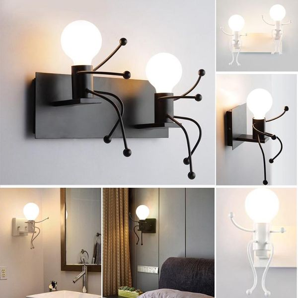 wall lamps double head modern indoor robot light creative bedside corridor metal hanging lamp for room decorate
wall lamps double head modern indoor robot light creative bedside corridor metal hanging lamp for room decorate