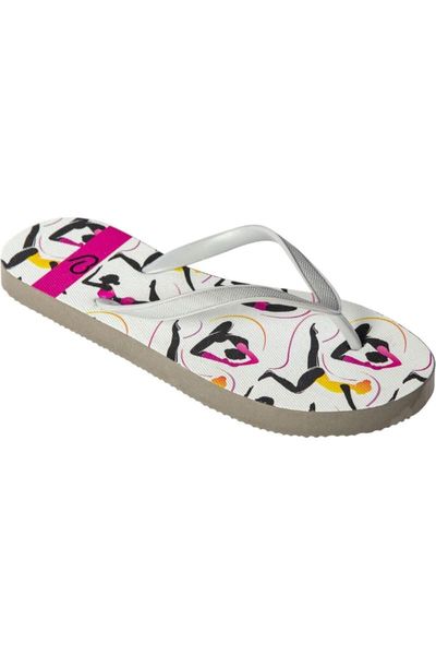 pilates patterned gray 36 number beach slipper slippers, Black