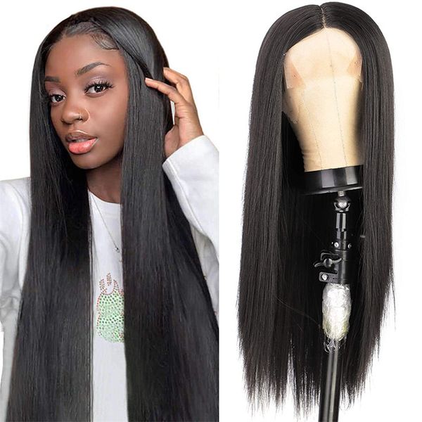 26 inches synthetic lace front wig simulation human hair wigs perruques de cheveux humains for black women fy268, Black;brown
26 inches synthetic lace front wig simulation human hair wigs perruques de cheveux humains for black women fy268, Black;brown
