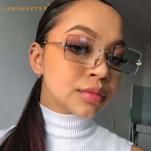 sun glasses fashion rectangle glasses women 2021 brand designer rimless square ladies luxury gradient shades, White;black
sun glasses fashion rectangle glasses women 2021 brand designer rimless square ladies luxury gradient shades, White;black
