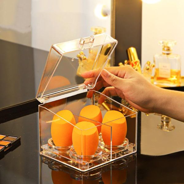 makeup sponge storage box cosmetic puff holder lipstick cotton swabs cleansing pad case boxes & bins
makeup sponge storage box cosmetic puff holder lipstick cotton swabs cleansing pad case boxes & bins