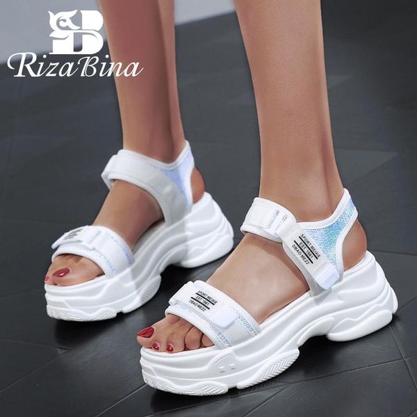 dress shoes rizabina real leather women sandals platform buckle fashion mixed color soft casual beach footwear size 34-39, Black
dress shoes rizabina real leather women sandals platform buckle fashion mixed color soft casual beach footwear size 34-39, Black