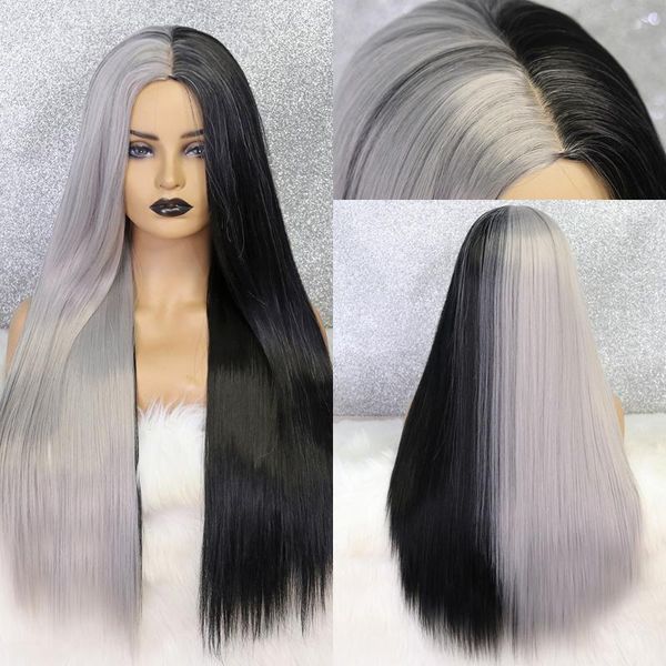 half black blonde synthetic non-lace wig heat resistant middle-part drag queen cosplay wigs for women oley hiar
half black blonde synthetic non-lace wig heat resistant middle-part drag queen cosplay wigs for women oley hiar