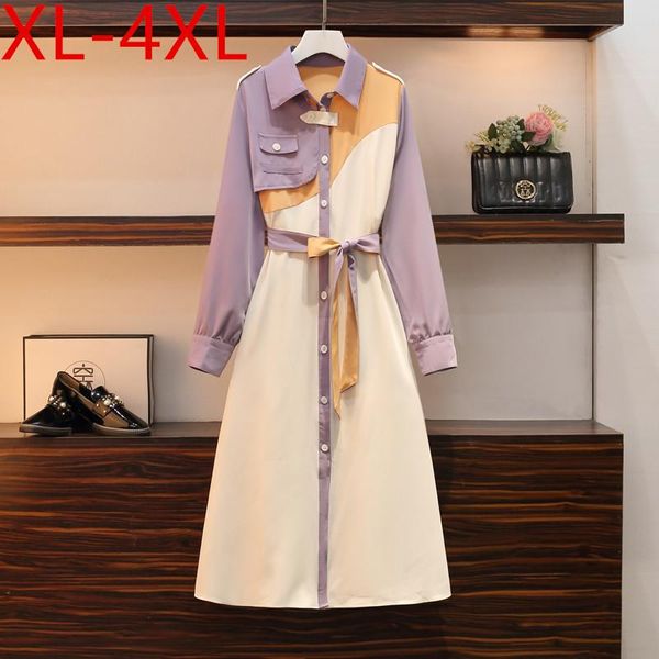 plus size dresses 4xl autumn shirt dress for women turn down collar long sleeve patchwork color large casual ladies, Black
plus size dresses 4xl autumn shirt dress for women turn down collar long sleeve patchwork color large casual ladies, Black
