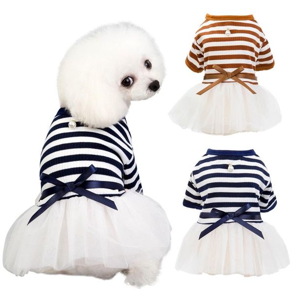 dog apparel pet stripes pearls gauze tutu dress skirt puppy cat princess clothes cotton short sleeves t-shirt
dog apparel pet stripes pearls gauze tutu dress skirt puppy cat princess clothes cotton short sleeves t-shirt