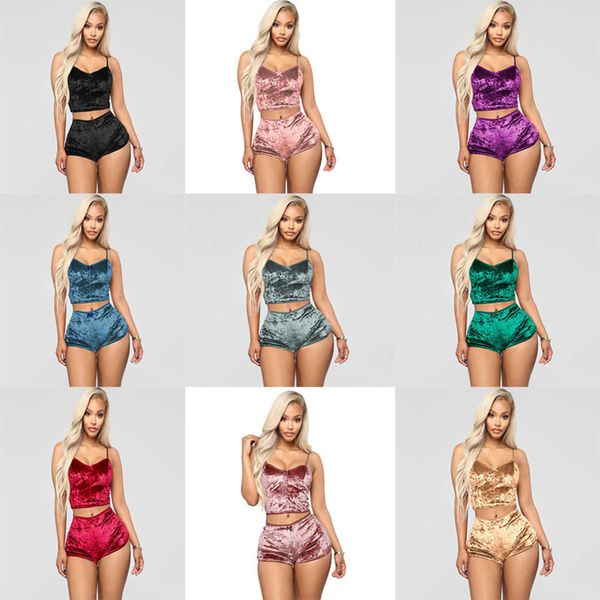 new womens fashion nightwear two piece suits summer pajamas active vest & shorts two-piece tracksuits underwear da507, Red;black
new womens fashion nightwear two piece suits summer pajamas active vest & shorts two-piece tracksuits underwear da507, Red;black