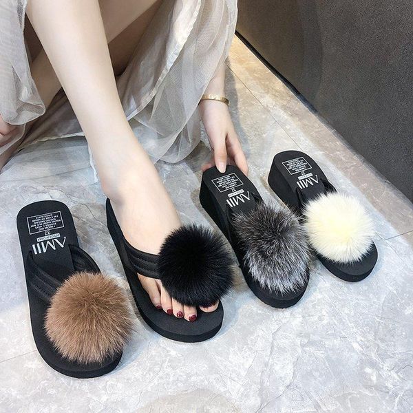 slippers fur women's with thick soles non-slip flip-flop platform casual furry slides for women summer woman shoes a115, Black
slippers fur women's with thick soles non-slip flip-flop platform casual furry slides for women summer woman shoes a115, Black