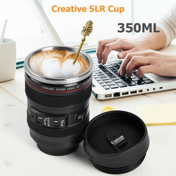 water bottles 1pcs 350ml creative camera lens shape coffee tea mug with lid stainless steel vacuum flasks thermal insulation cup
water bottles 1pcs 350ml creative camera lens shape coffee tea mug with lid stainless steel vacuum flasks thermal insulation cup