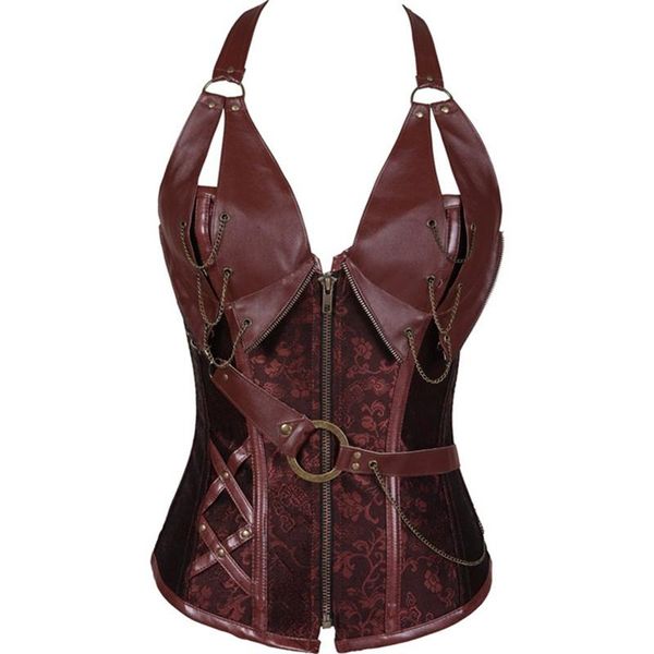 bustiers & corsets women's steampunk spiral steel boned vintage retro corset bustier, Black;white
bustiers & corsets women's steampunk spiral steel boned vintage retro corset bustier, Black;white