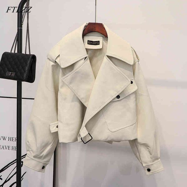 women black red faux leather jacket motorcycle biker punk loose autumn female turndown collar soft outwear 210423
women black red faux leather jacket motorcycle biker punk loose autumn female turndown collar soft outwear 210423