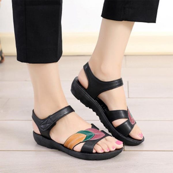 summer women sandals female shoes comfort mixed color hook loop ladies open toe flats woman beach casual footwear plus size, Black
summer women sandals female shoes comfort mixed color hook loop ladies open toe flats woman beach casual footwear plus size, Black