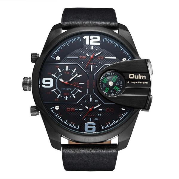 wristwatches oulm brand watch wholesale foreign trade large dial multi-time zone leisure waterproof leather hp3790 compass, Slivery;brown
wristwatches oulm brand watch wholesale foreign trade large dial multi-time zone leisure waterproof leather hp3790 compass, Slivery;brown