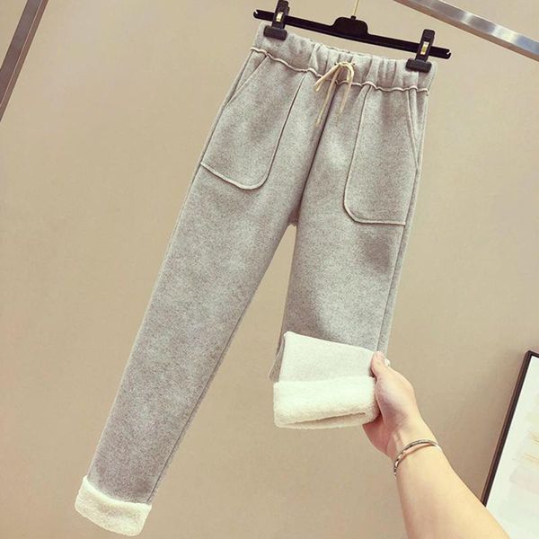 women's pants & capris 2021 winter fleece women solid color thick warm plush sweatpants female casual drawstring workout leggings loose, Black;white
women's pants & capris 2021 winter fleece women solid color thick warm plush sweatpants female casual drawstring workout leggings loose, Black;white