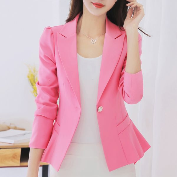 women's jackets autumn blazers fashion single button women long sleeve suit jacket pink black blue female femme qwxp, Black;brown
women's jackets autumn blazers fashion single button women long sleeve suit jacket pink black blue female femme qwxp, Black;brown