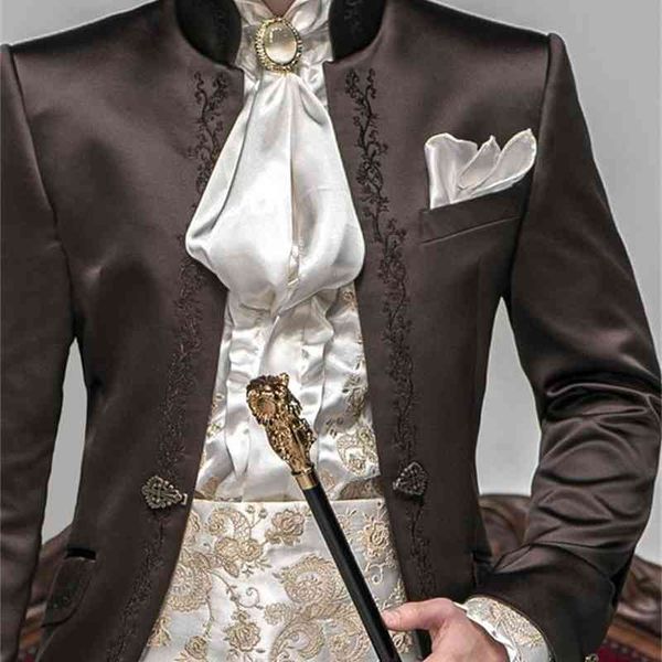 men's suits & blazers italian brown embroidered of the most recent men models coat slim fit 2 piece smoking made under order classic ma, White;black
men's suits & blazers italian brown embroidered of the most recent men models coat slim fit 2 piece smoking made under order classic ma, White;black